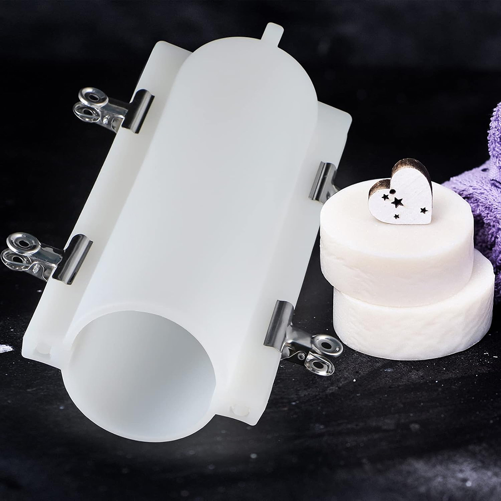 Candle Making Supplies For Beginners - Klipsli Büyük Silindir Tüp Sabun Kalıbı,