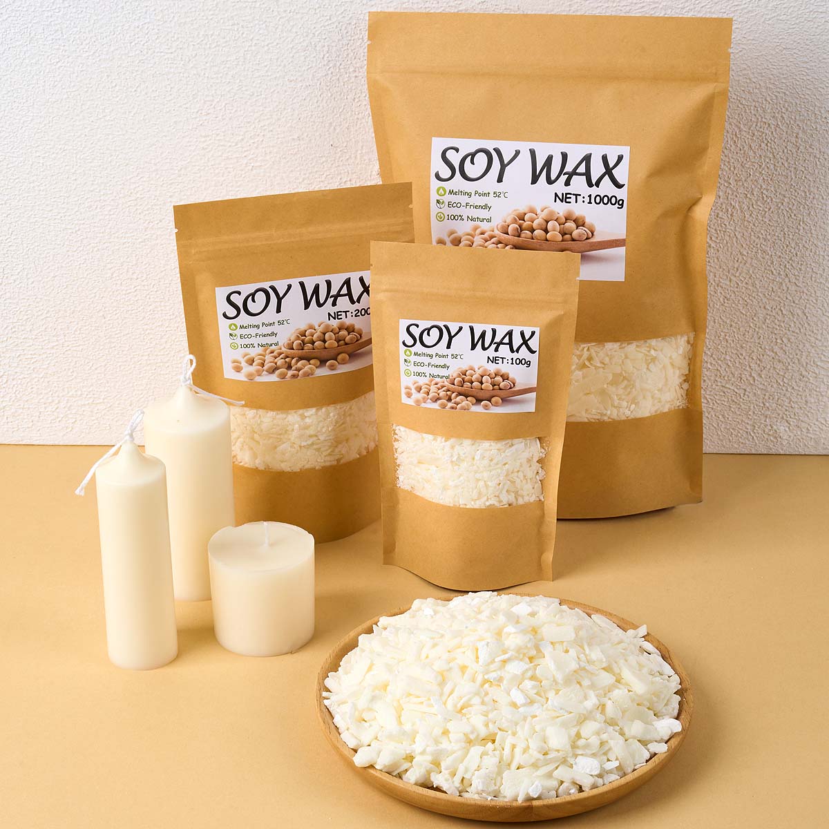 Candle Making Supplies For Beginners - 1 Pound Saf Beyaz Soya Balmumu