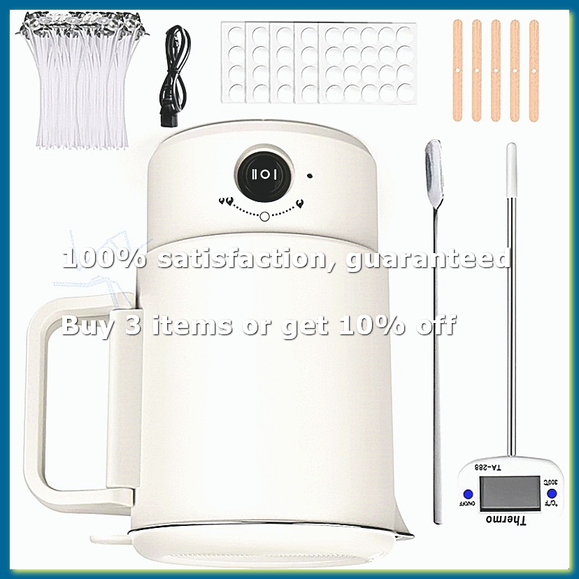 Candle Supplies Uk - A49I-Elektrikli Balmumu Eritme Potası Seti, Termometreli,